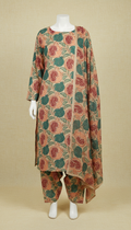 Cotton Shalwar Kameez Set with Pomegranate Motif